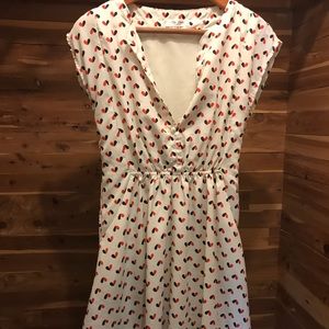 White dress with heart print
